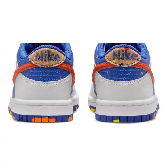 NEW NIKE kids dunk low splatter sneakers in photon dust/total orange-astronomy b - Picture 5 of 8